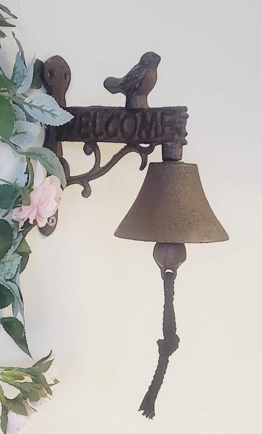 Dörrklocka Gjutjärn - Fågel - Welcome