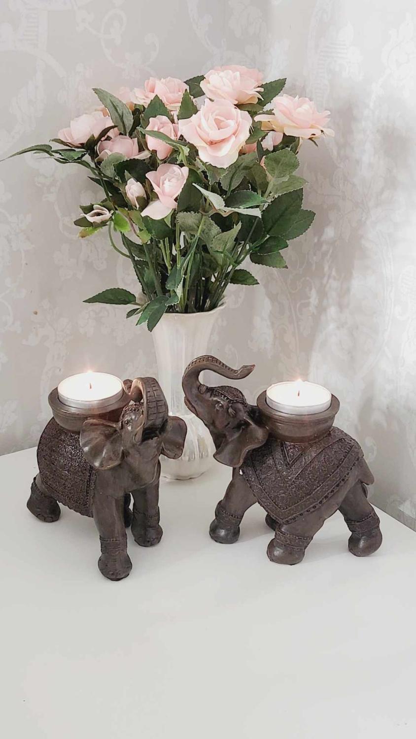 Elefant Värmeljushållare 2 - Pack