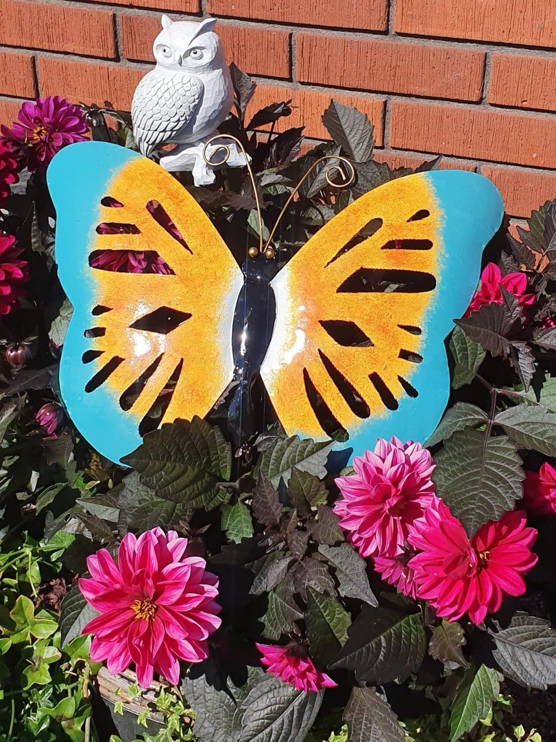 Fjäril I Plåt Orange