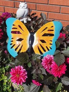 Fjäril I Plåt Orange