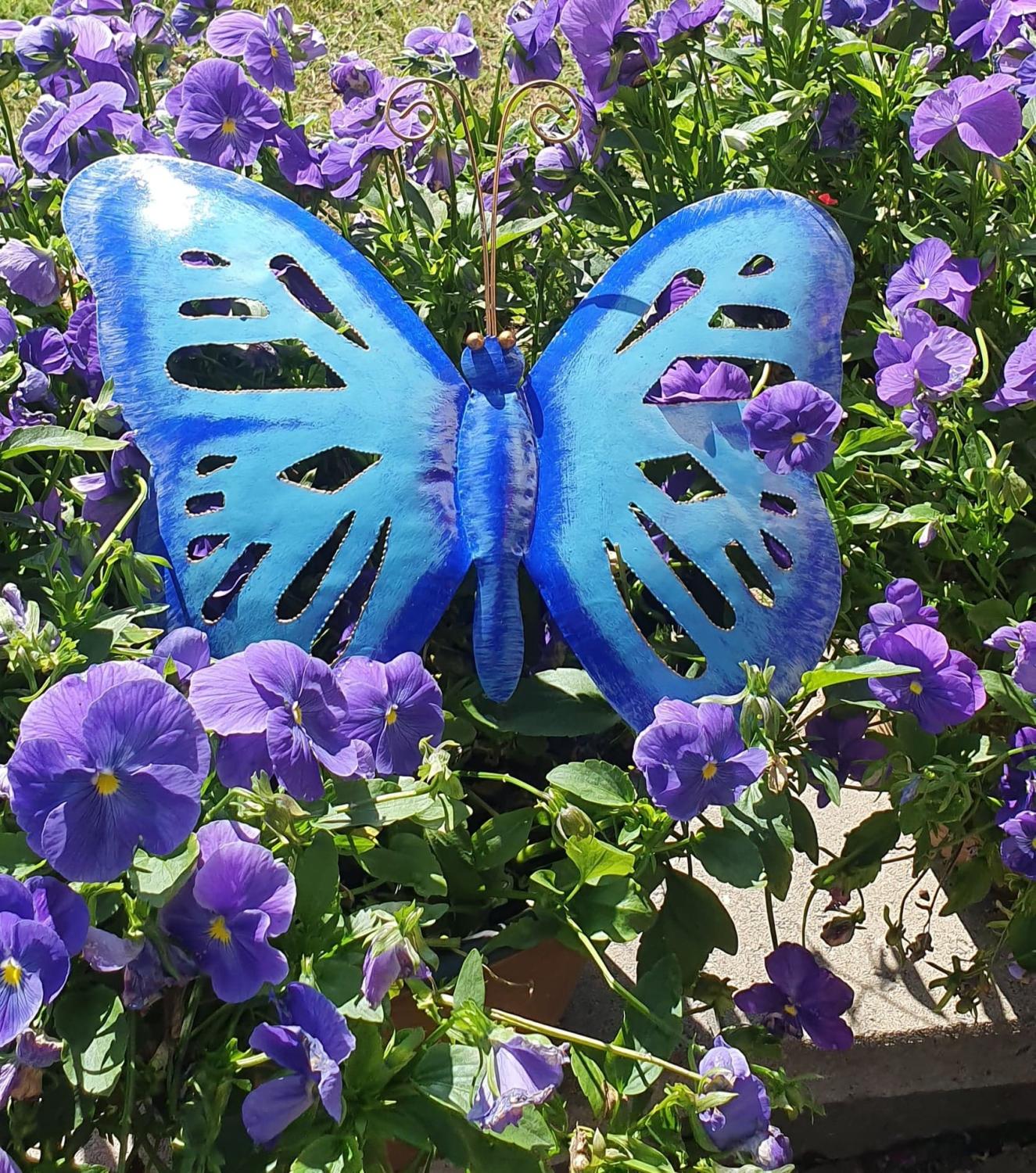 Fjäril I Plåt Turkos