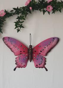 Fjäril Vägg - Cerise
