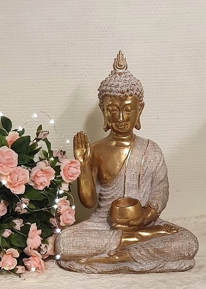 Guld och Vit Thai Buddha
