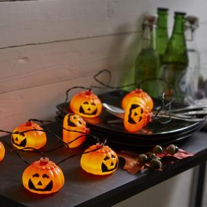 Halloween Pumpor Ljusslinga LED Orange 210 cm