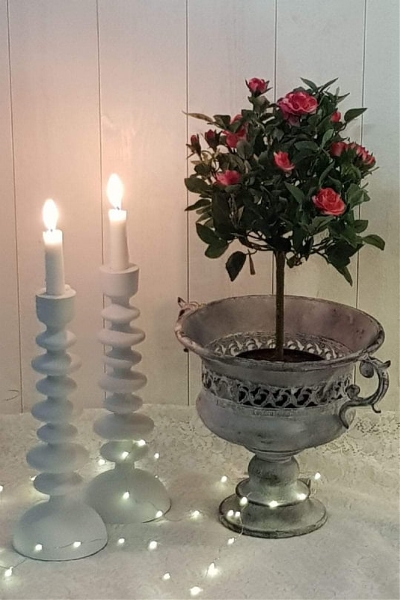 HEXAGON Ljusstake - Vit