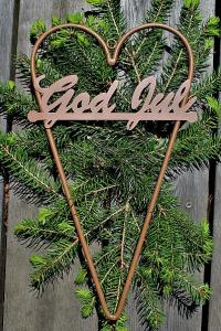 Hjärta God Jul Rost