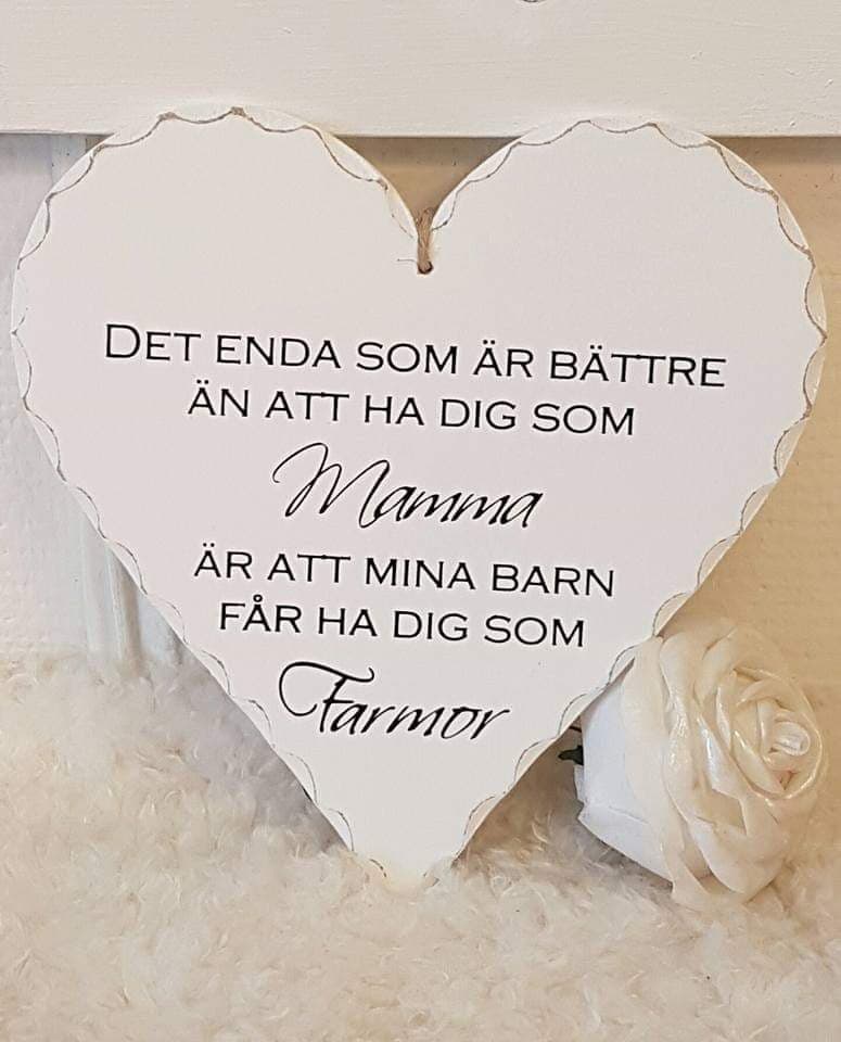 Hjärta "Mamma.....Farmor"