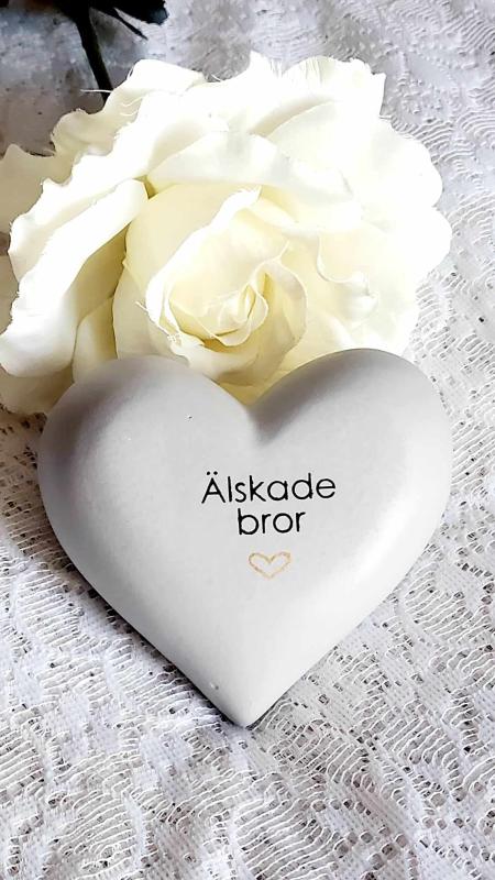 Product Image for Hjärta Med Text – Älskade Bror polystone