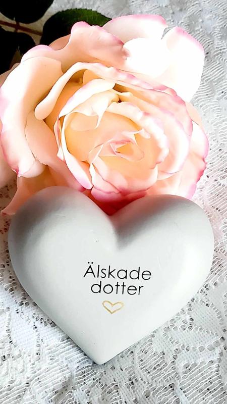 Product Image for Hjärta Med Text – Älskade Dotter polystone