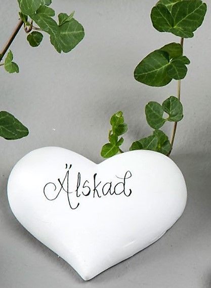 Hjärta Skrivbart Vit