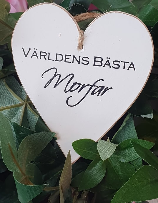 Hjärta -  VÄRLDENS BÄSTA MORFAR/FARFAR