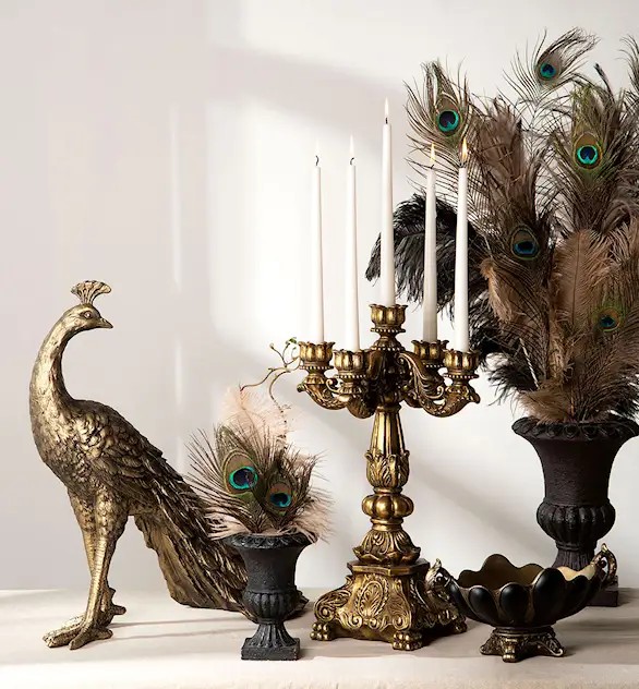 Kandelaber 5-Arm Julie Guld -50cm