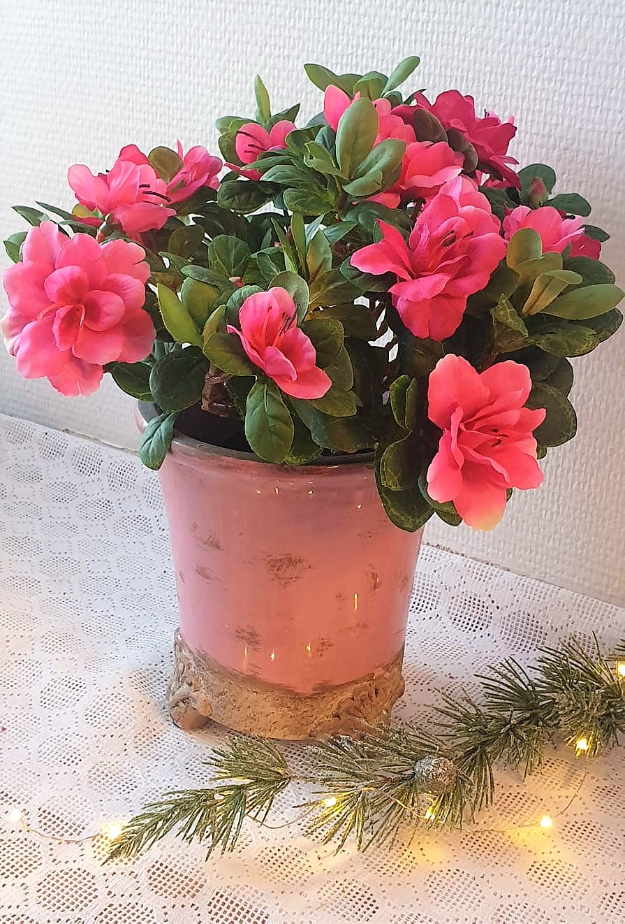 Konstgjord Azalea Rosa