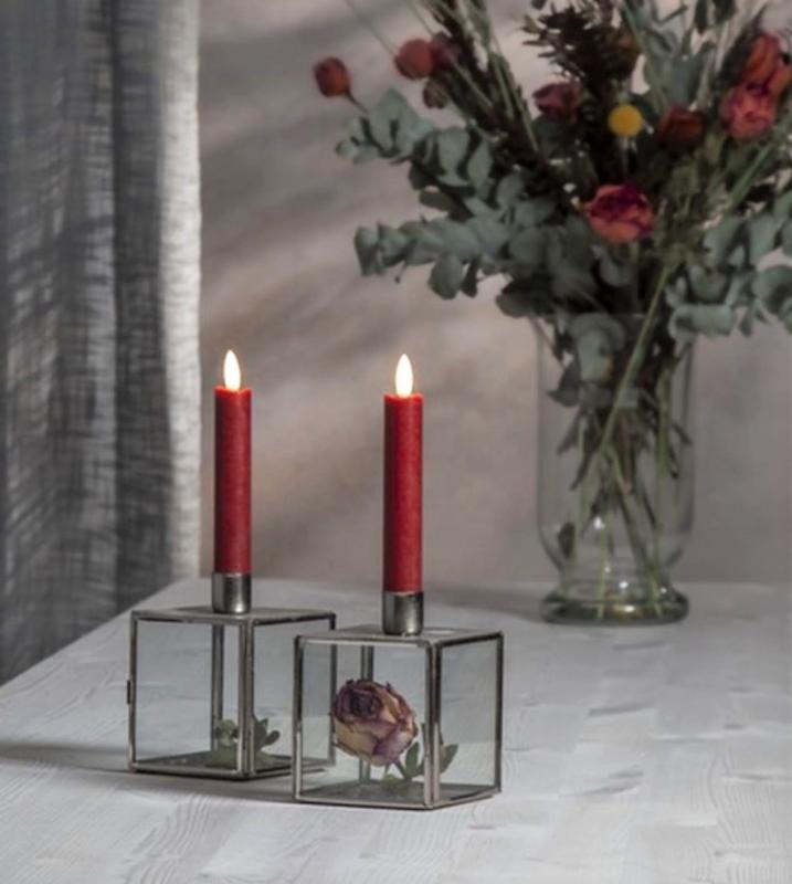 Product Image for Antikljus Flamme Kort LED 2-pack - Röd röda naturtrogen