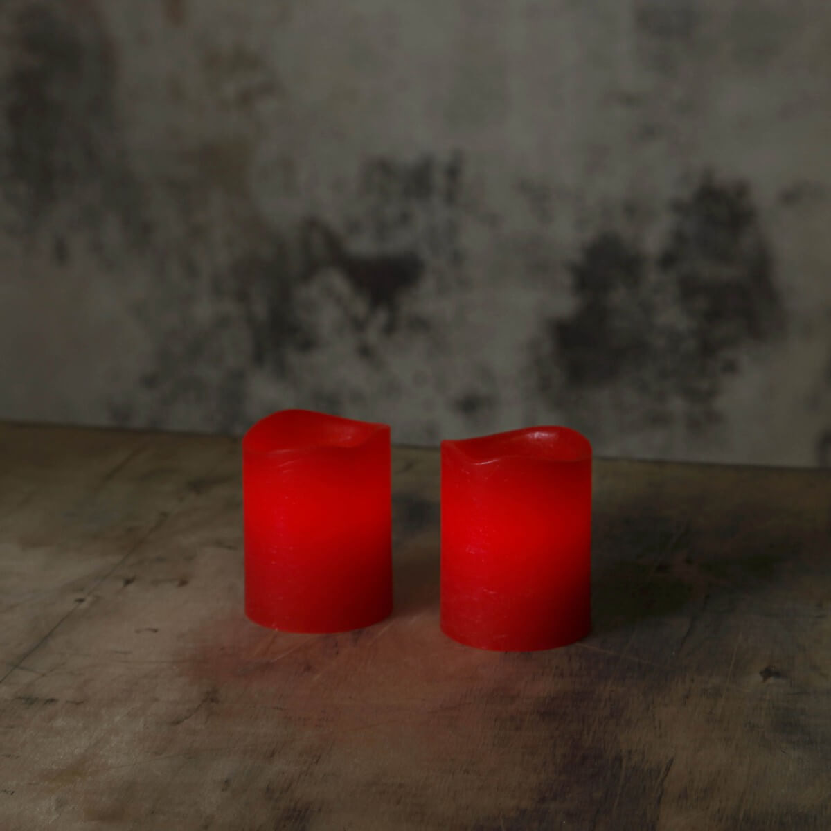 LED-Blockljus 2-Pack 6cm Röd