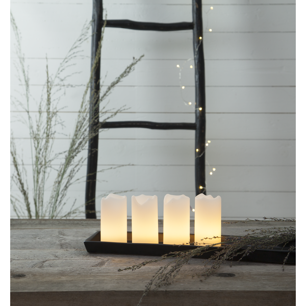 Product Image for LED Blockljus 4-pack vita