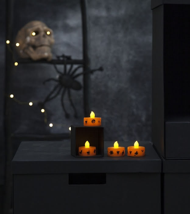 Halloween Värmeljus LED 4-Pack