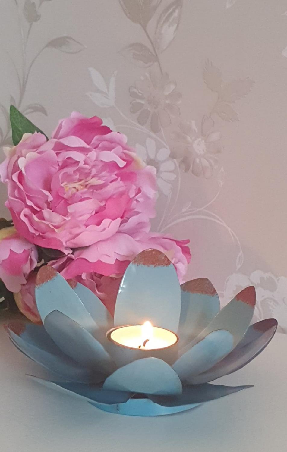 Ljushållare Blomma Turkos