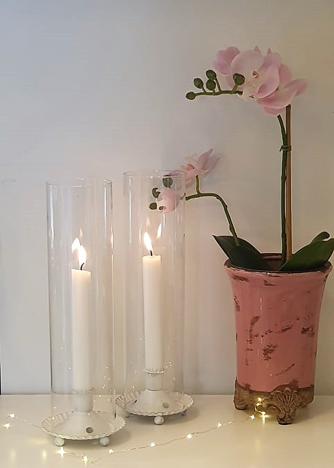 Ljuslykta Cylinder - Vit