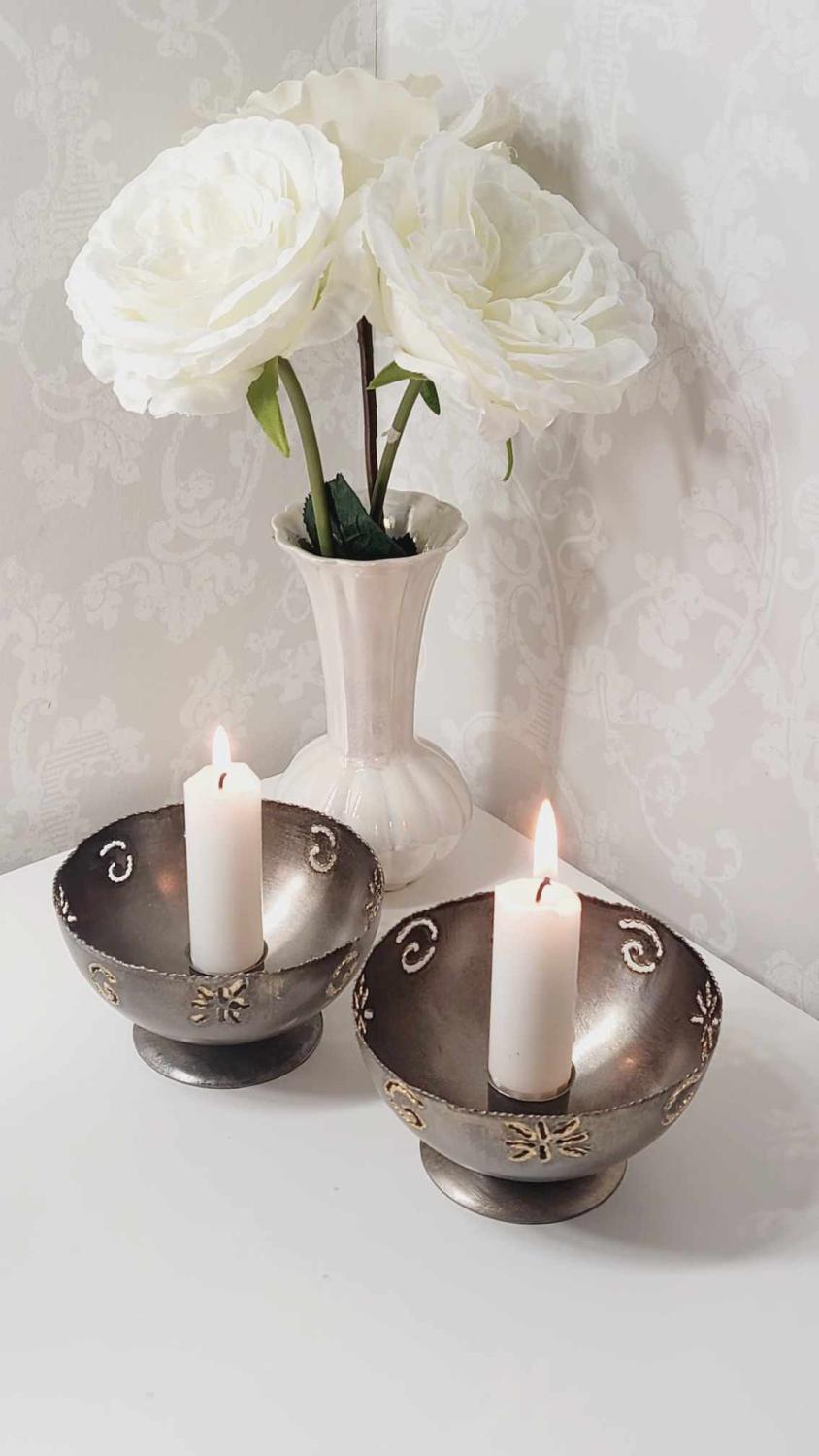 Ljusstake I Hamrad Plåt 2 - Pack