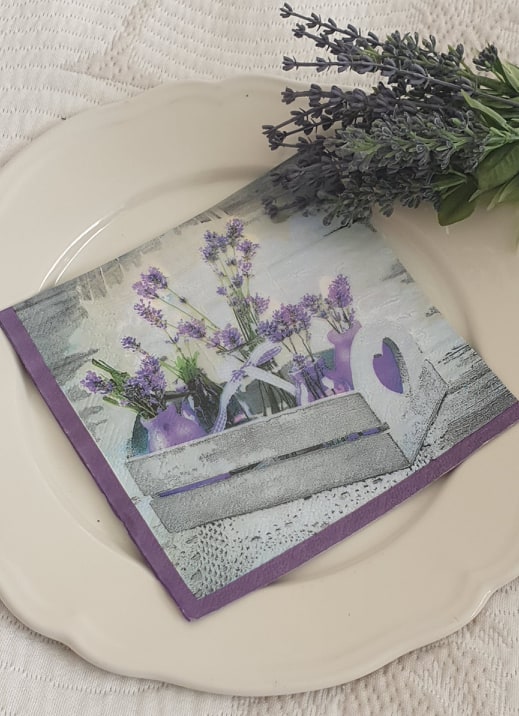 Matservett lavendelkorg