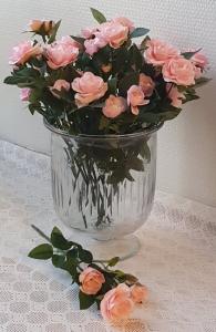 Rosa Rosor På Kvist 27 cm