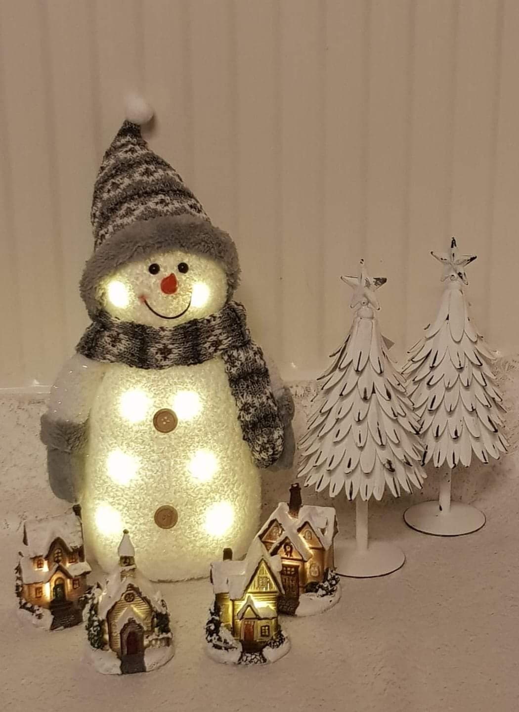 Snögubbe Grå - LED