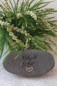 Sten Med Graverade Text - Älskade Farfar