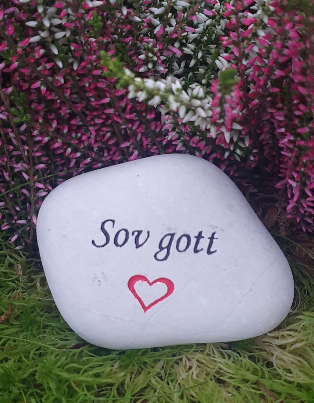 Sten Med Graverade Text - Sov Gott