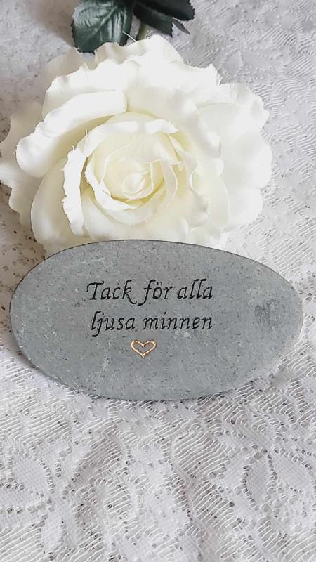 Product Image for Sten Med Text - Tack För Alla Ljusa Minnen