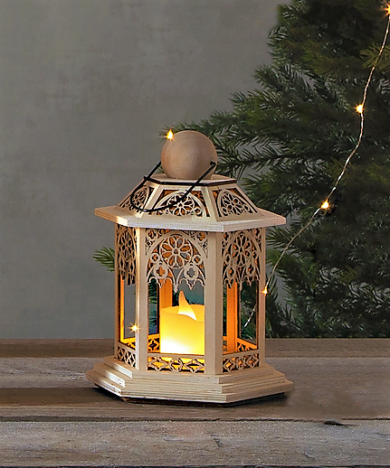 Lykta Lace Natur 20 cm