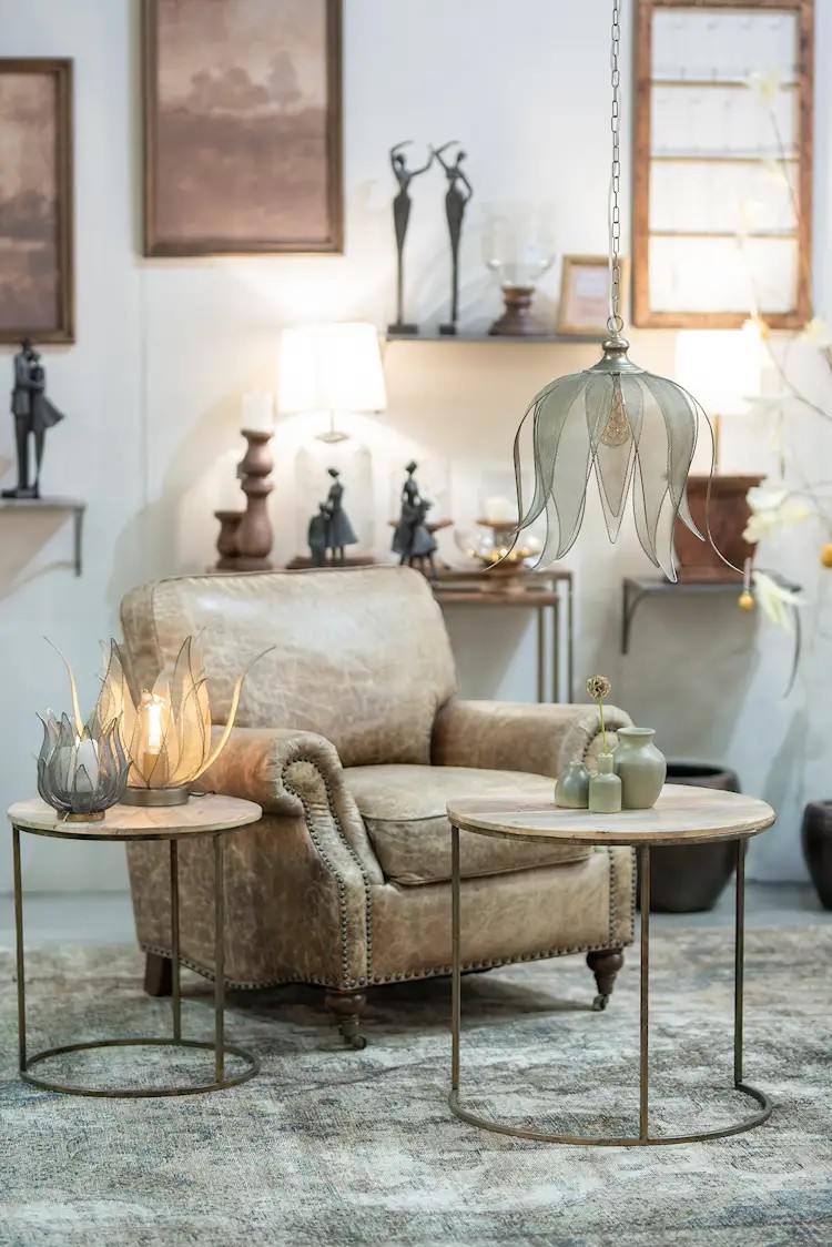 Taklampa Grace Antikmässing