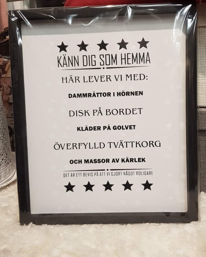 Tavla - Känn Dig Som Hemma