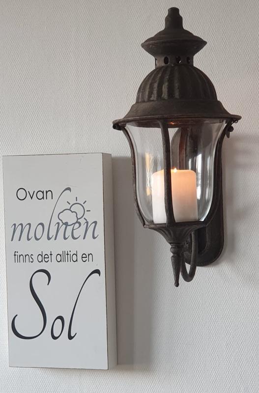 Vägglykta Antikgrå