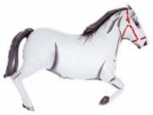 HÄST VIT FOLIEBALLONG