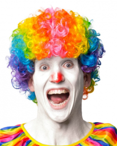 Peruk Clown vuxen
