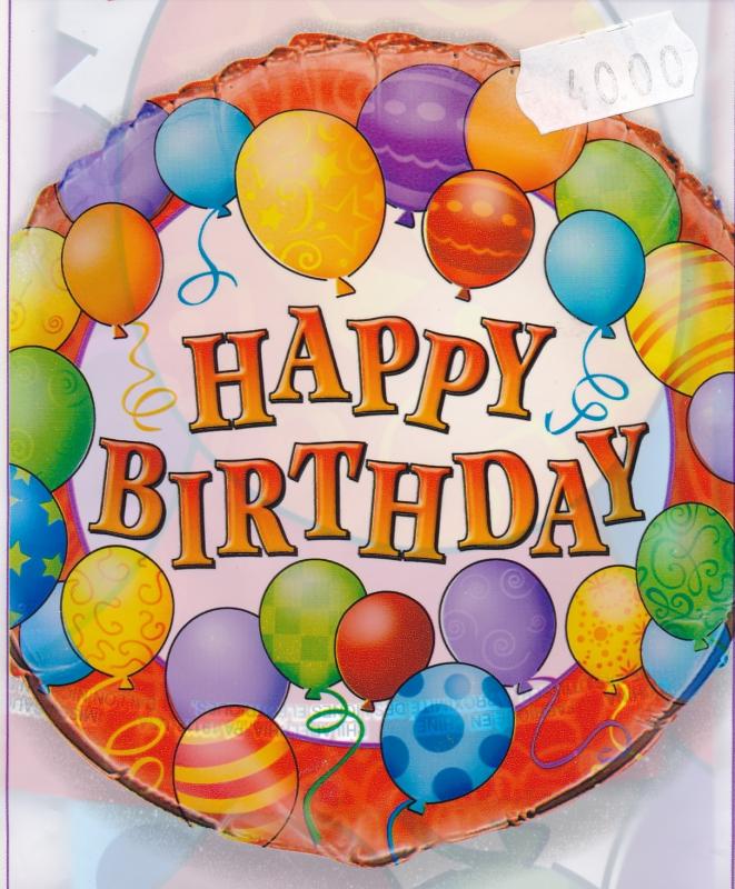 Folie Happy Birthday ballonger