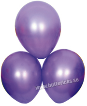 Ballong satin lila 6st