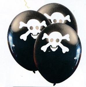 Ballong Dödskalle 6st