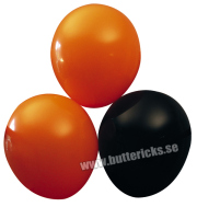 Ballong Svart/Orange 10st