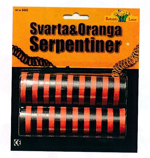 Serpentiner svart/orange 2-p