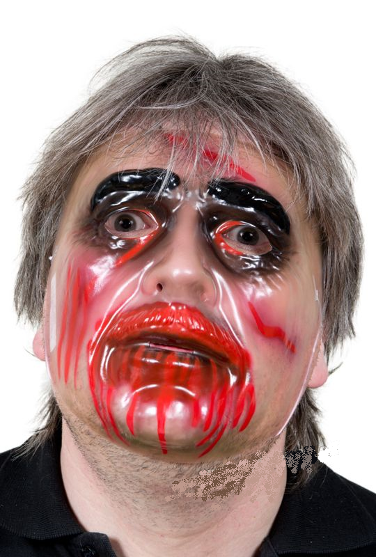 Zombie ansiktsmask genomskinlig