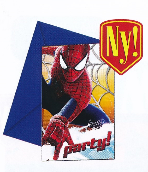 Spiderman Inbjudningskort 6st