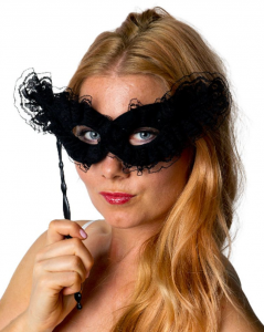 Ögonmask Spets på pinne svart