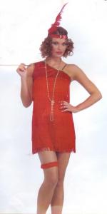 Charleston klänning Röd