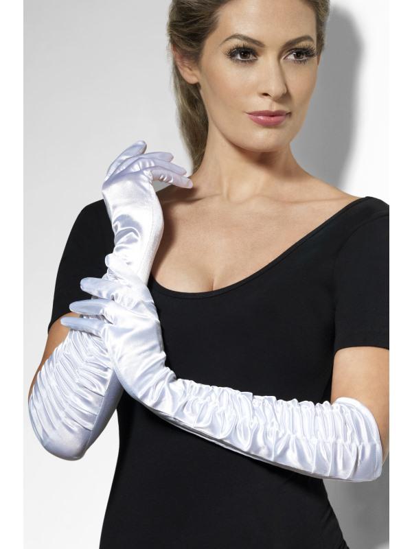 Handskar vita långa
