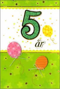 ÅRTALSKORT 5 ÅR