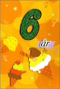 ÅRTALSKORT 6 ÅR