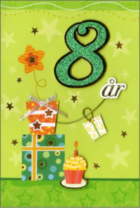 ÅRTALSKORT 8 ÅR