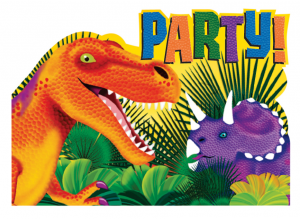 INBJUDNINGSKORT DINOSAURIE